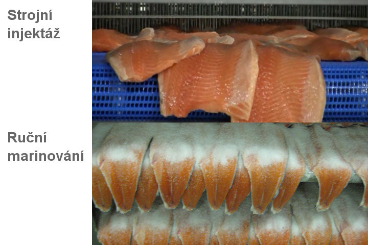 Marinování lososů | Strojní injektáž – Tradiční ruční