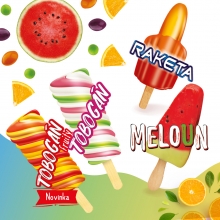 Prima zmrzlina | Tobogán Fruity, Tobogán, Raketa a Meloun