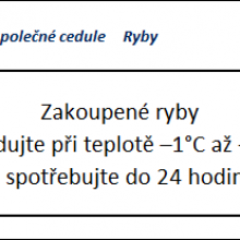 Příklad označení B | cedule | ryby