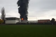 Bidfood | požár skladu obalů a zpracovny čerstvých ryb