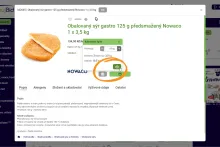 mujBidfood.cz | detail produktu s kalkulačkou pro převod kg na kartony