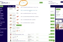 mujBidfood.cz | vyhledávání s našeptávačem (stačí napsat začátky slov)