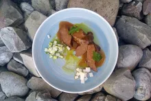 Základy fermentování | Telecí srdce s bílou ředkví a petrželkovým olejem