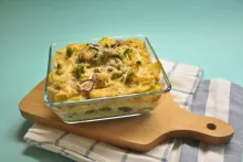 Zapečené brambory s hummusem