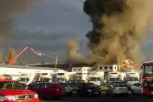 Bidfood | požár skladu obalů a zpracovny čerstvých ryb