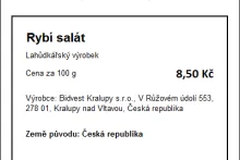 Příklad označení A | cenovka | lahůdky