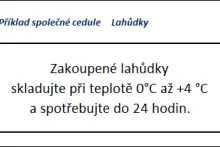 Příklad označení B | cedule | lahůdky