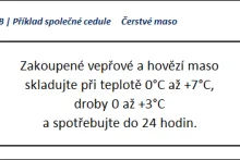 Příklad označení B | cedule | maso