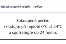 Příklad označení B | cedule | pečivo