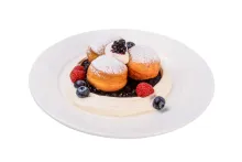 Dýňové koblížky s borůvkovým tvarohem