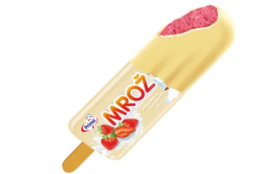 Mrož jahodový s tvarohem v bílé polevě | Prima | Bidfood