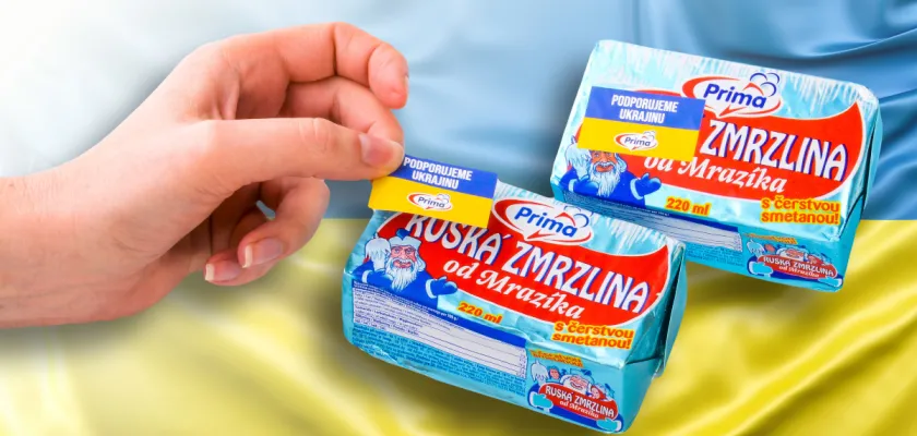 Ruská zmrzlina Prima bude nově Ukrajinská
