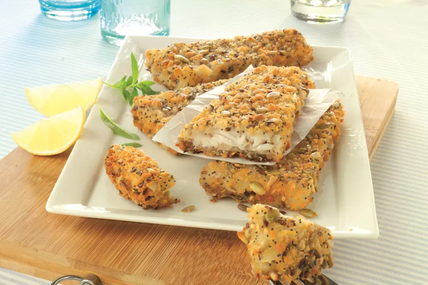 Treska v cereálním obalu se semínky