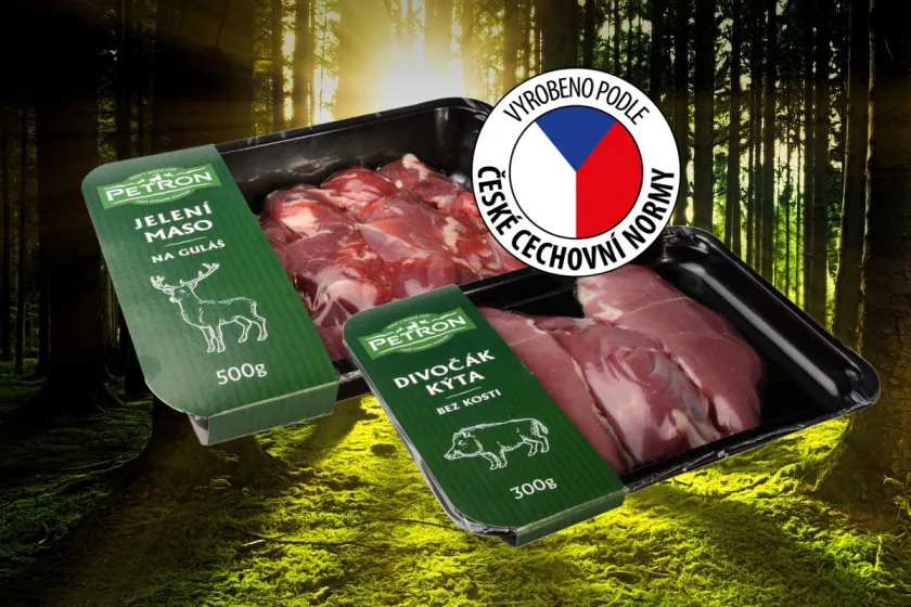 Zvěřina Petron s logem české cechovní normy