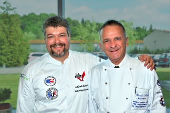 Marek Svoboda Executive Chef Bidfood a Miroslav Kubec prezident AKC ČR