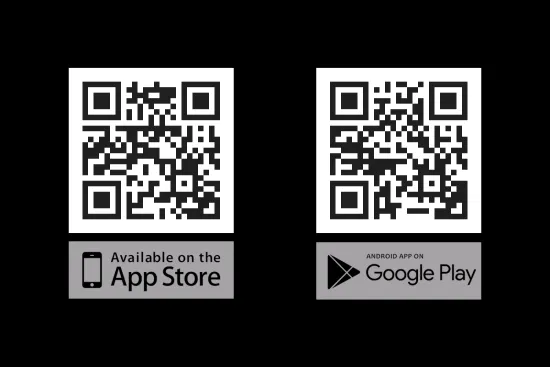 Mobilní aplikace mujBidfood.cz | QR kódy na Google Play a App Store